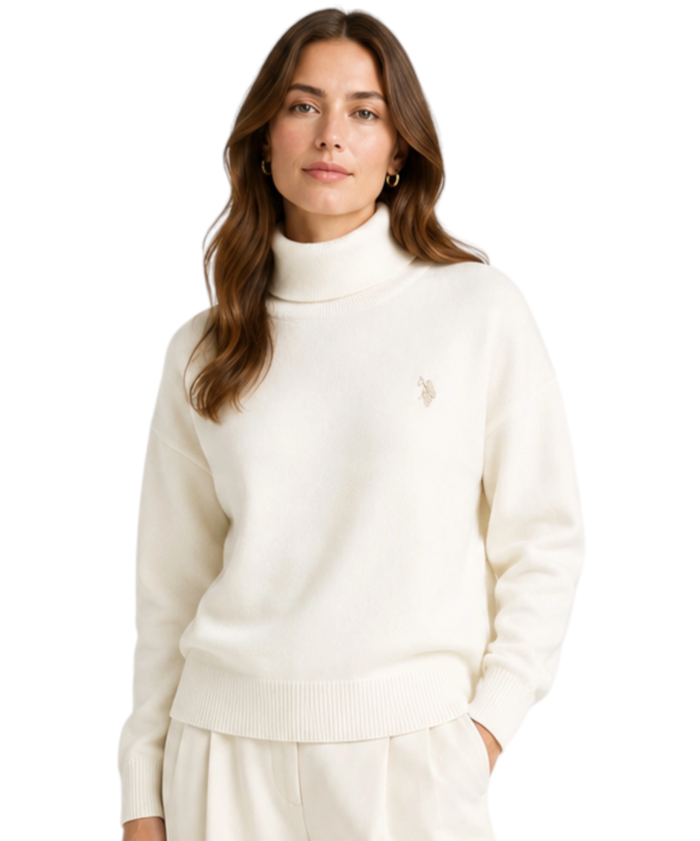 U.S. Polo Assn. - Γυναικείο Πουλόβερ Ζιβάγκο 63443-52631-101 Λευκό