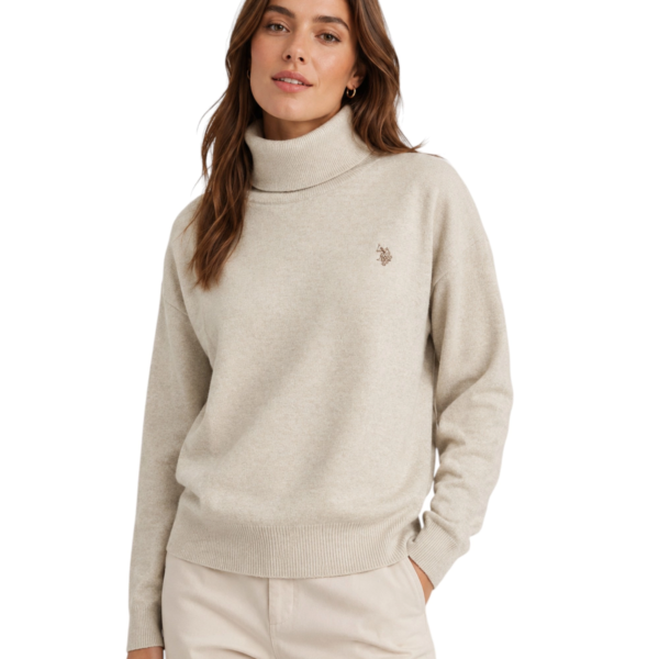U.S. Polo Assn. - Γυναικείο Πουλόβερ Ζιβάγκο 63443-52631-362 Εκρού