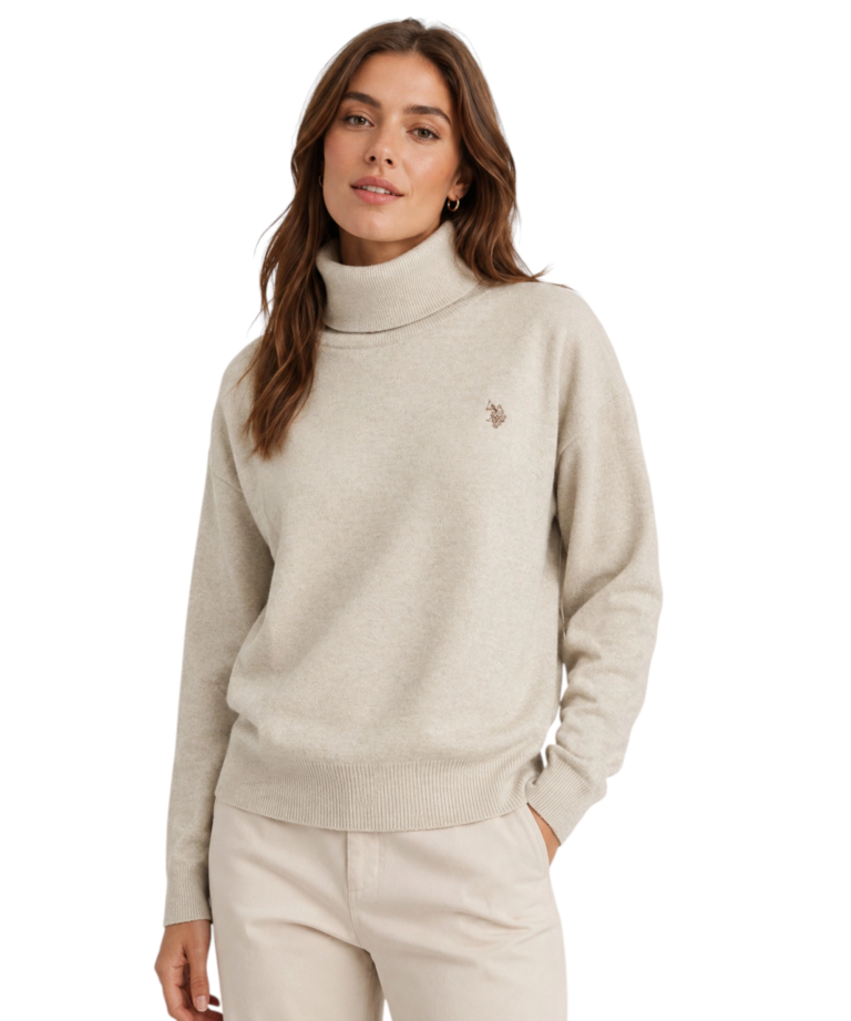 U.S. Polo Assn. - Γυναικείο Πουλόβερ Ζιβάγκο 63443-52631-362 Εκρού