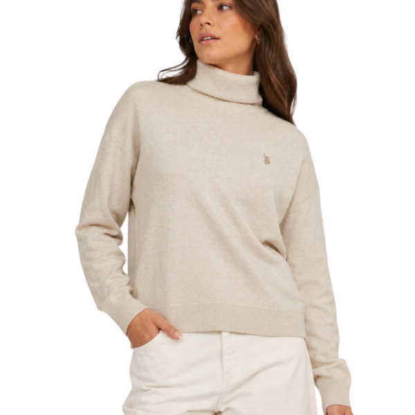 U.S. Polo Assn. - Γυναικείο Πουλόβερ Ζιβάγκο 63443-52631-362 Εκρού 63443-52631-362