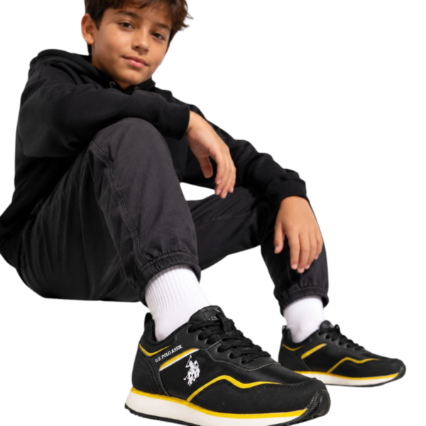 U.S. Polo Assn. - Παιδικά Sneakers Nobik NOBIK010KCNH4-BLK Μαύρο NOBIK010KCNH4-BLK