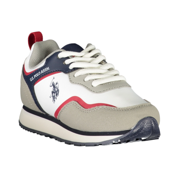 U.S. Polo Assn. - Παιδικά Sneakers Nobik NOBIK010KCNH4-WHI-LGR Λευκό/Μπλε NOBIK010KCNH4-WHI-LGR