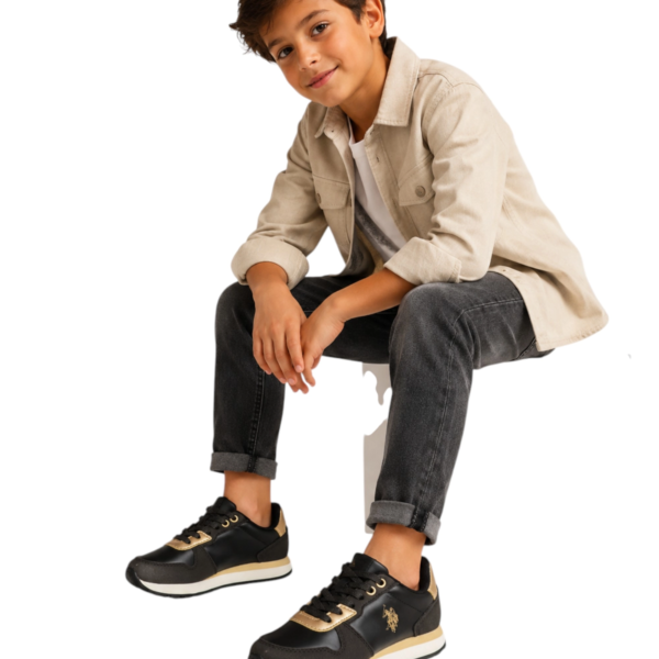 U.S. Polo Assn. - Παιδικά Sneakers Nobik NOBIK011KCNH2-BLK Μαύρο NOBIK011KCNH2-BLK