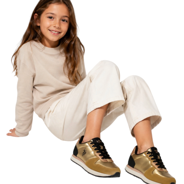 U.S. Polo Assn. - Παιδικά Sneakers Nobik NOBIK011KCNH2-BRW Χρυσό NOBIK011KCNH2-BRW