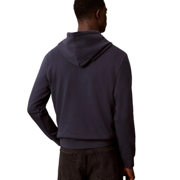 Calvin Klein - Ανδρική Μακρυμάνικη Φούτερ French Terry Woven Label Hoodie LV04RG269G-CCI Μπλε Ναυτικό LV04RG269G-CCI
