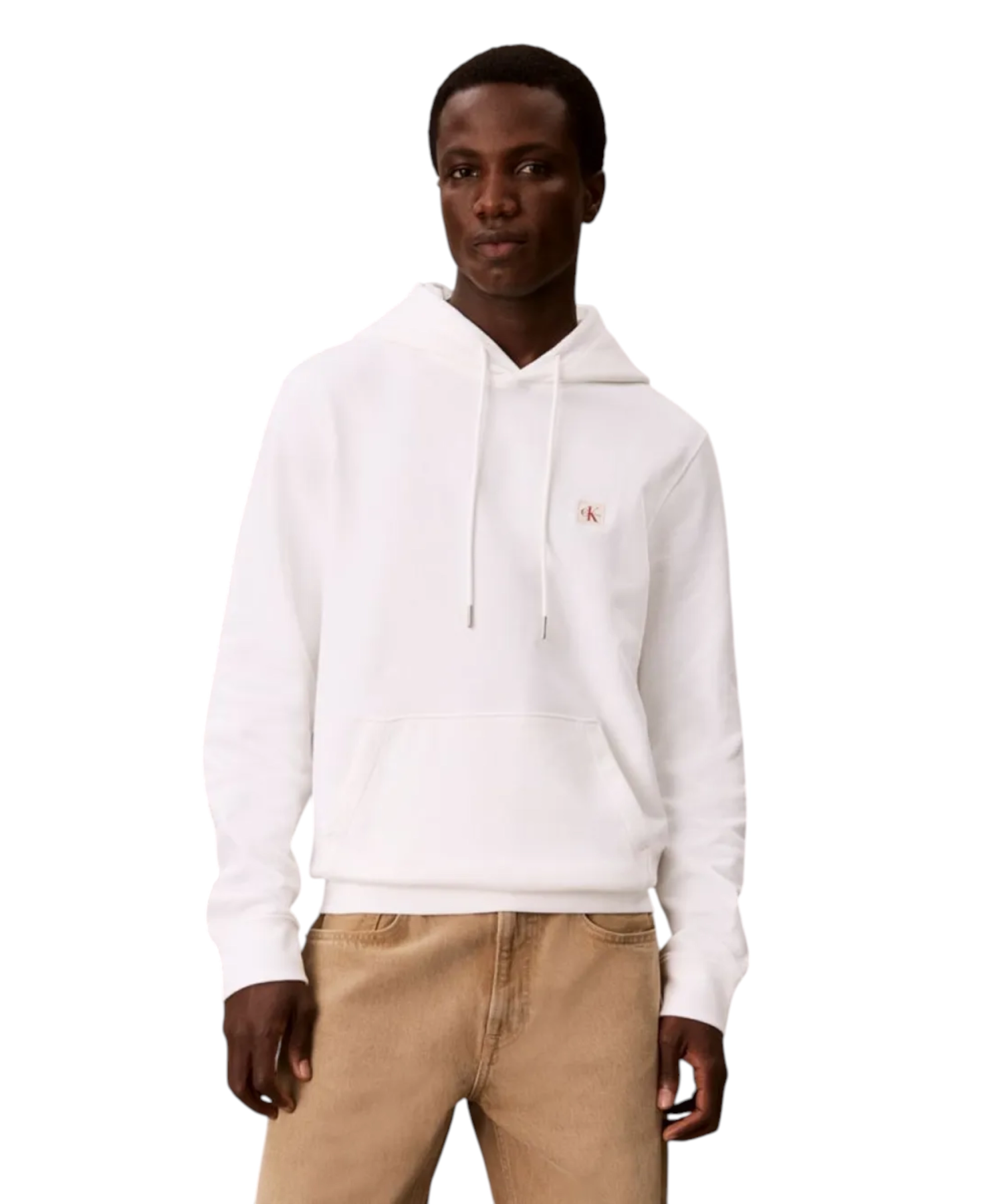 Calvin Klein - Ανδρική Μακρυμάνικη Φούτερ French Terry Woven Label Hoodie LV04RG269G-YAF Λευκό (2) Calvin Klein - Ανδρική Μακρυμάνικη Φούτερ French Terry Woven Label Hoodie LV04RG269G-YAF Λευκό LV04RG269G-YAF