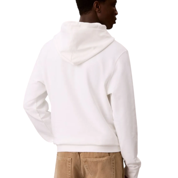 Calvin Klein - Ανδρική Μακρυμάνικη Φούτερ French Terry Woven Label Hoodie LV04RG269G-YAF Λευκό LV04RG269G-YAF