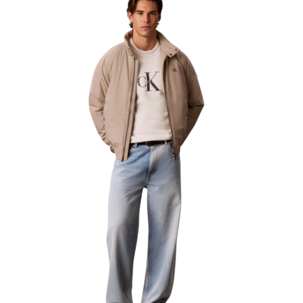 Calvin Klein - Ανδρική Μακρυμάνικη Φούτερ Non-Brushed LV04RG278G-YAS Εκρού LV04RG278G-YAS