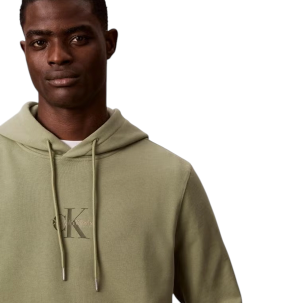 Calvin Klein - Ανδρική Μακρυμάνικη Φούτερ Μπλούζα με Κουκούλα LV04RG279G-LIX Λαδί LV04RG279G-LIX