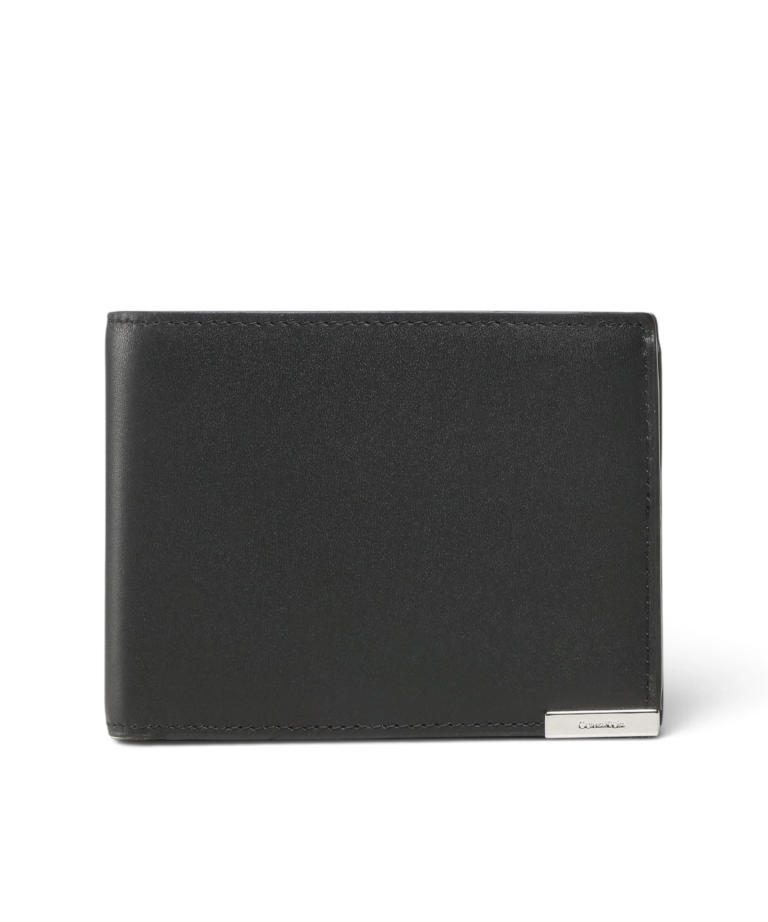 Calvin Klein - Ανδρικό Δερμάτινο Πορτοφόλι Modern Plaque Trifold 10cc Coin K50K509997-BAX Μαύρο