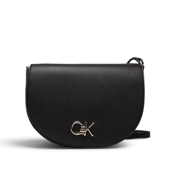 Calvin Klein - Γυναικεία Τσάντα Ώμου Ck Re-Lock Saddle Bag K60K609871-BAX Μαύρο