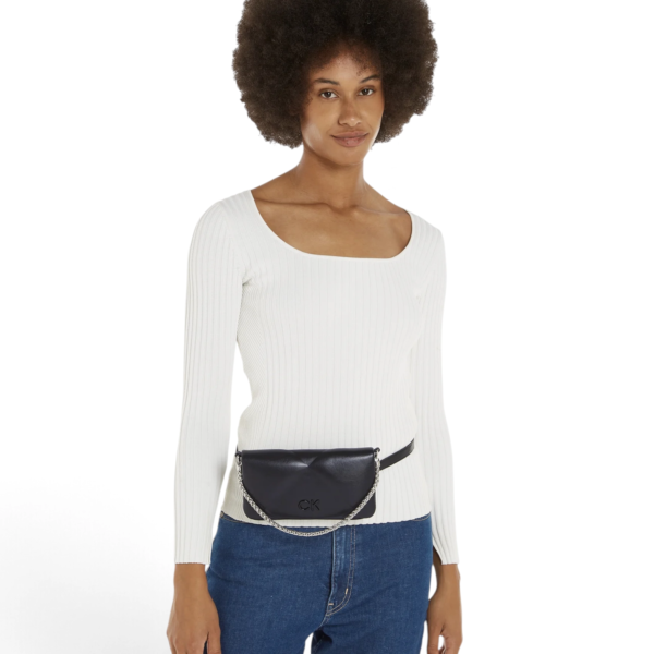 Calvin Klein - Γυναικείο Τσαντάκι Μέσης﻿ Crossbody Bumbag Quilt K60K611668-BEH Μαύρο K60K611668-BEH