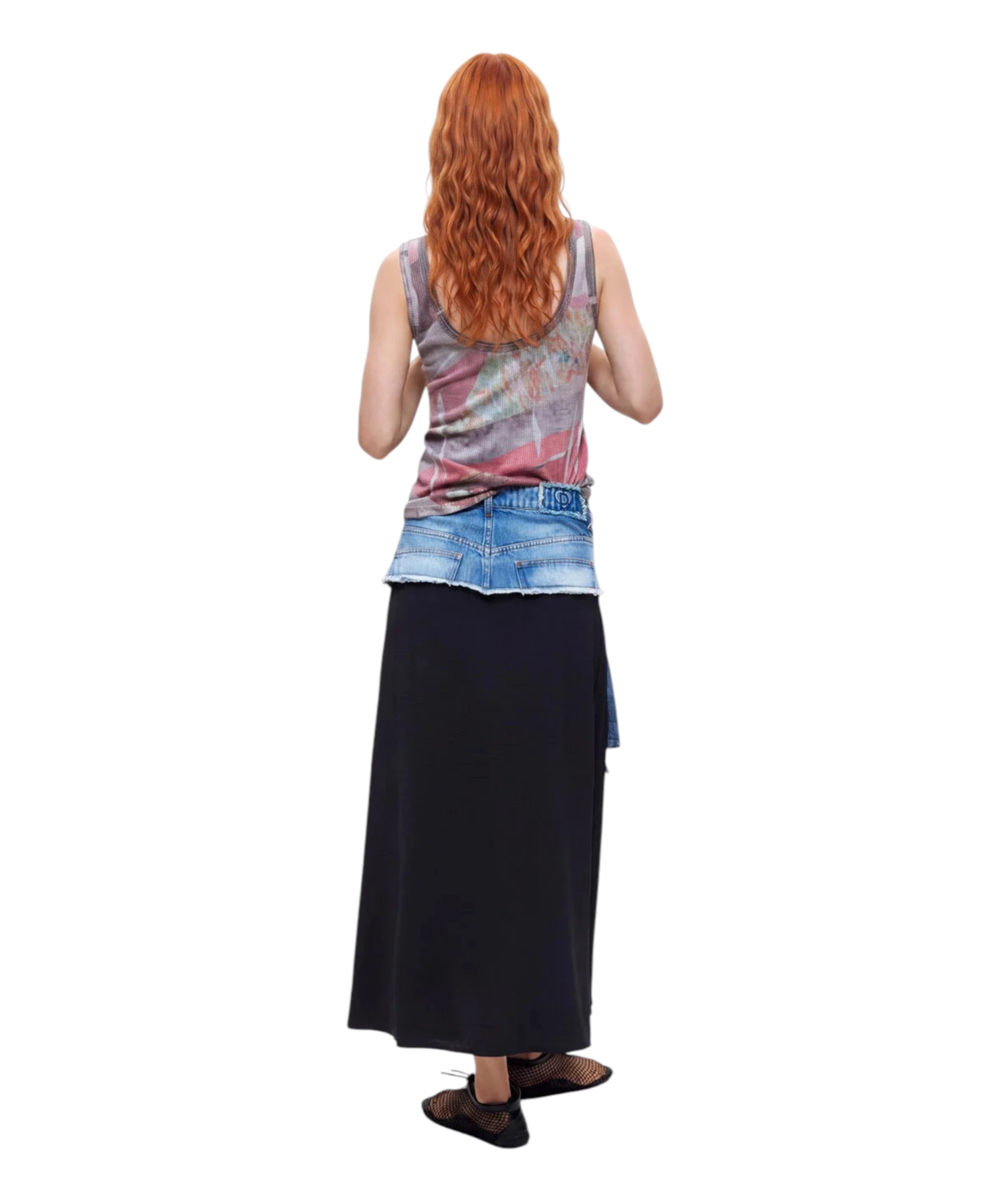 Desigual – Γυναικεία Μακριά Φούστα College 26WWFD01-5053 ΜαύροΜπλε (4) Desigual - Γυναικεία Μακριά Φούστα College 26WWFD01-5053 Μαύρο/Μπλε 26WWFD01-5053