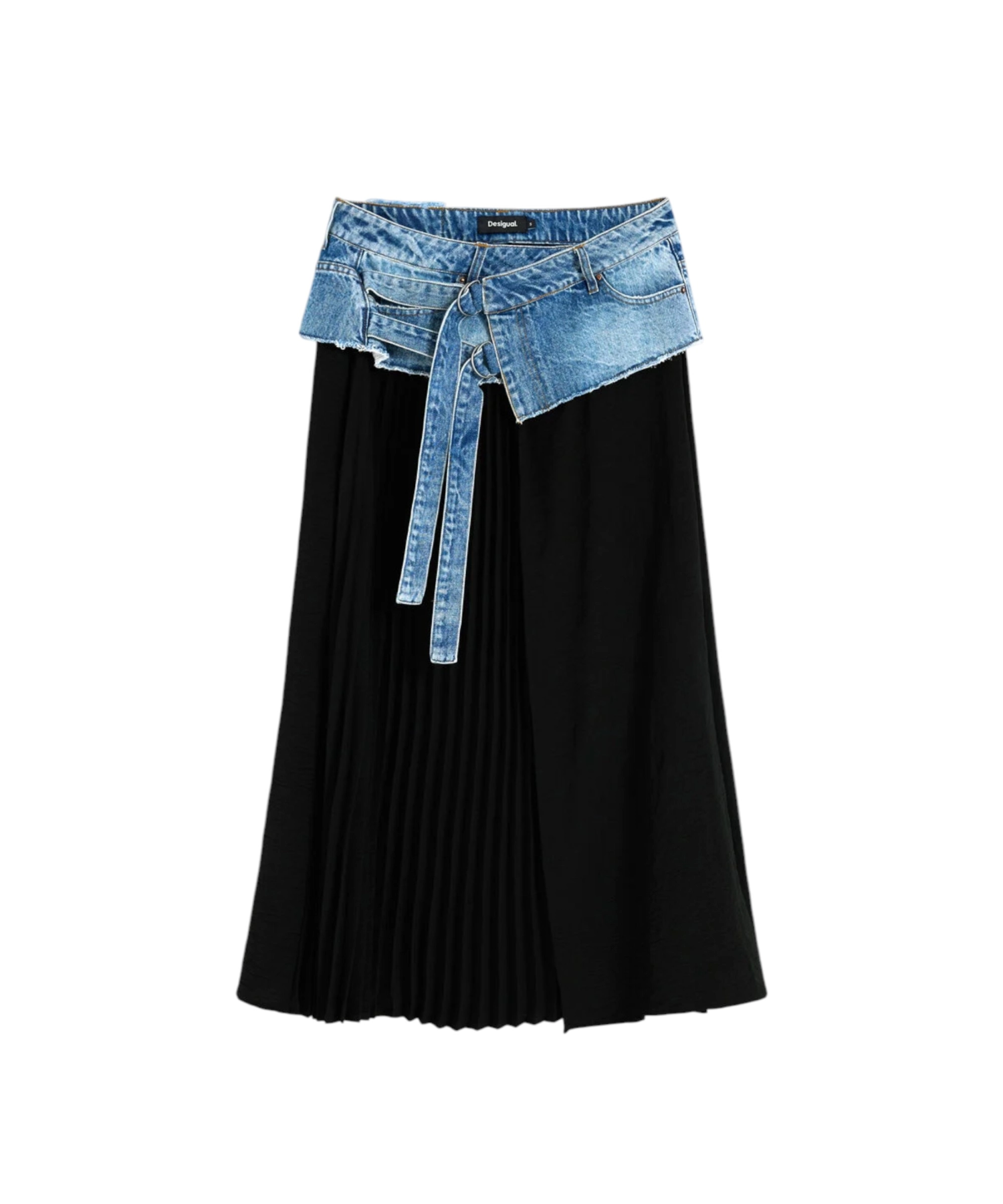 Desigual – Γυναικεία Μακριά Φούστα College 26WWFD01-5053 ΜαύροΜπλε (5) Desigual - Γυναικεία Μακριά Φούστα College 26WWFD01-5053 Μαύρο/Μπλε 26WWFD01-5053