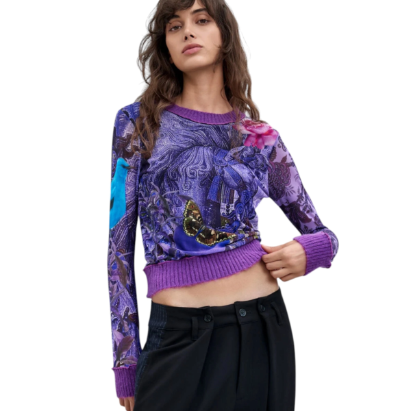 Desigual - Γυναικεία Μπλούζα Horse M. C. Lacroix 26WWTK60-3048 Λιλά