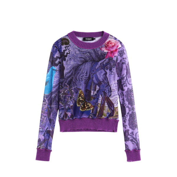 Desigual - Γυναικεία Μπλούζα Horse M. C. Lacroix 26WWTK60-3048 Λιλά 26WWTK60-3048