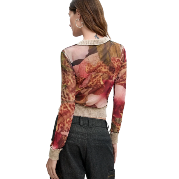 Desigual - Γυναικεία Μπλούζα Orchids 26WWTK22-6004 Πολύχρωμο 26WWTK22-6004