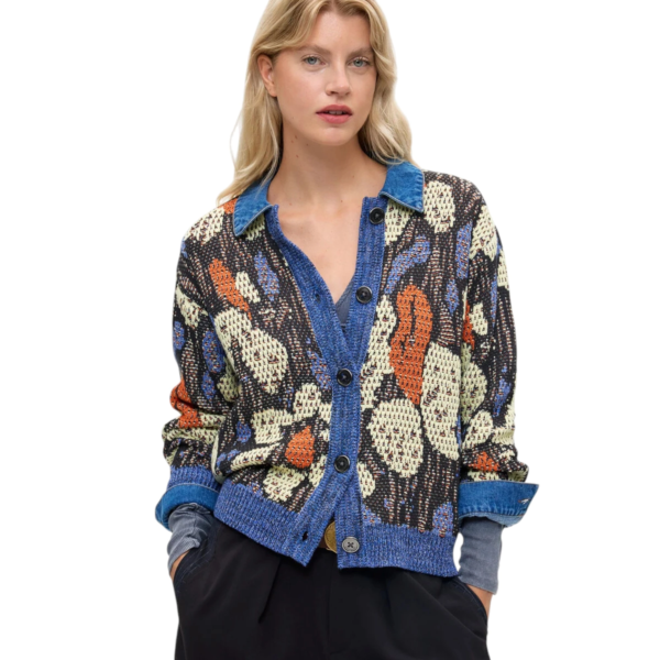 Desigual - Γυναικεία Πλεκτή Ζακέτα Vinil 26WWJF47-5008 Πολύχρωμο