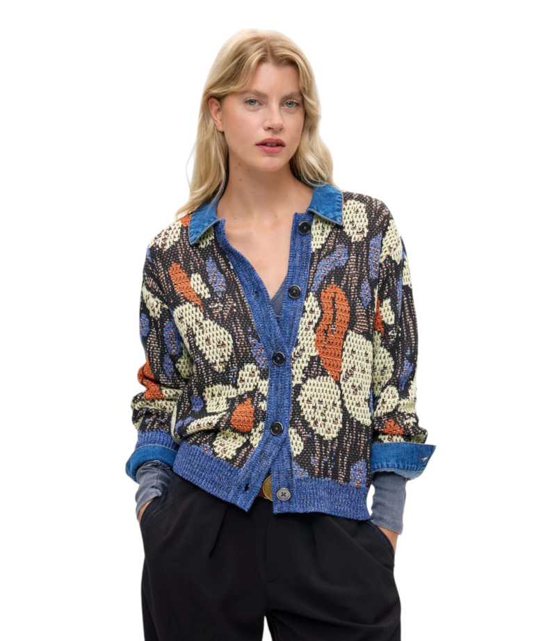 Desigual - Γυναικεία Πλεκτή Ζακέτα Vinil 26WWJF47-5008 Πολύχρωμο