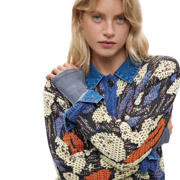Desigual - Γυναικεία Πλεκτή Ζακέτα Vinil 26WWJF47-5008 Πολύχρωμο 26WWJF47-5008