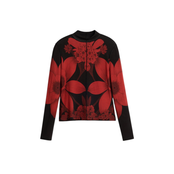 Desigual - Γυναικεία Πλεκτή Μπλούζα Sendai 26WWTK54-2000 Μαύρο/Κόκκινο 26WWTK54-2000