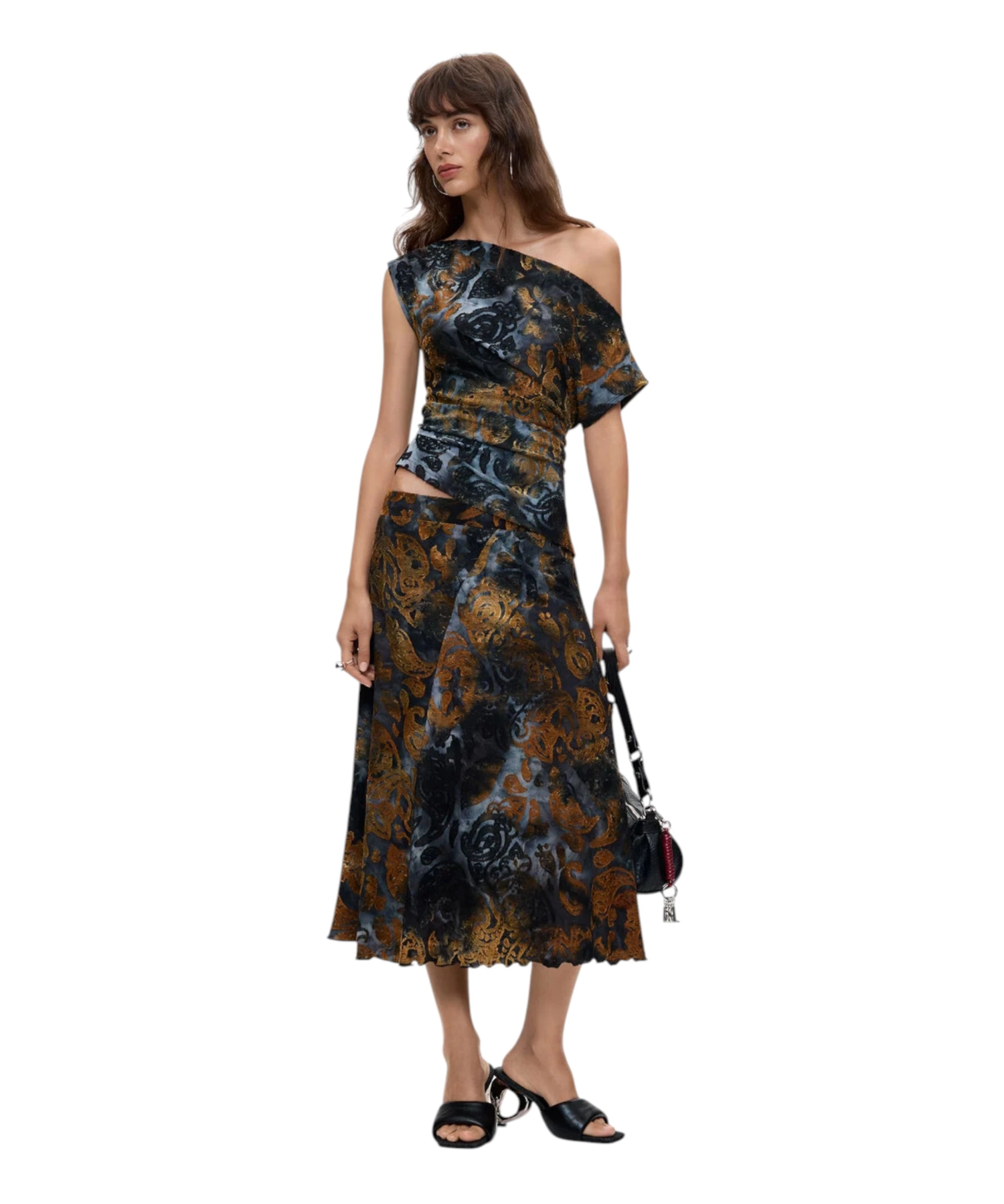 Desigual - Γυναικεία Πλεκτή Φούστα Σωλήνας Dublin 26WWFK04-5030 ΜπλεΚαφέ (1) Desigual - Γυναικεία Πλεκτή Φούστα Σωλήνας Dublin 26WWFK04-5030 Μπλε/Καφέ 26WWFK04-5030