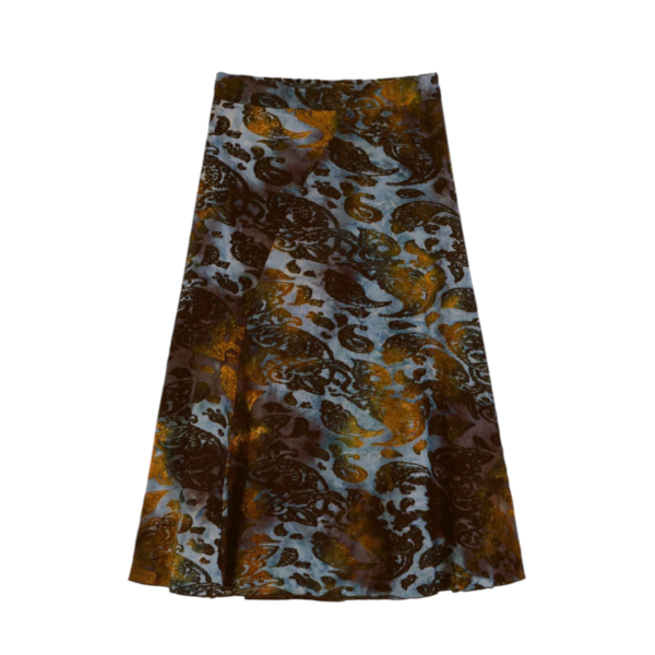 Desigual - Γυναικεία Πλεκτή Φούστα Σωλήνας Dublin 26WWFK04-5030 Μπλε/Καφέ 26WWFK04-5030