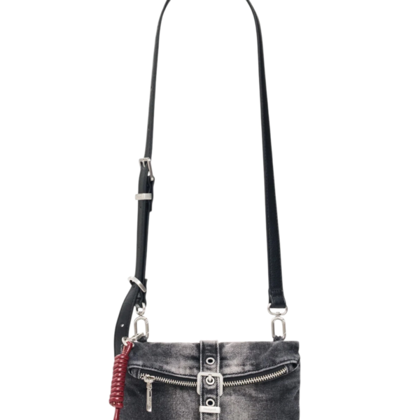 Desigual - Γυναικεία Τσάντα Ώμου Half Logo Denim 26WAYD01-2070 Μαύρο