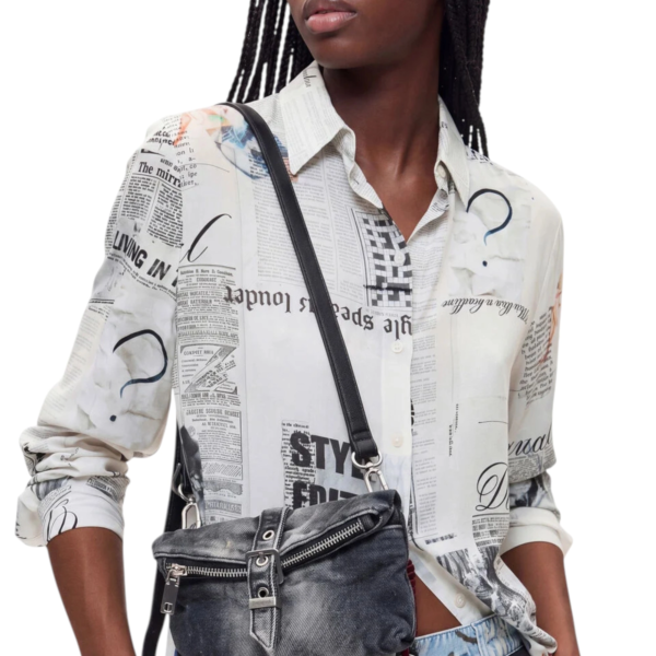 Desigual - Γυναικεία Τσάντα Ώμου Half Logo Denim 26WAYD01-2070 Μαύρο 26WAYD01-2070