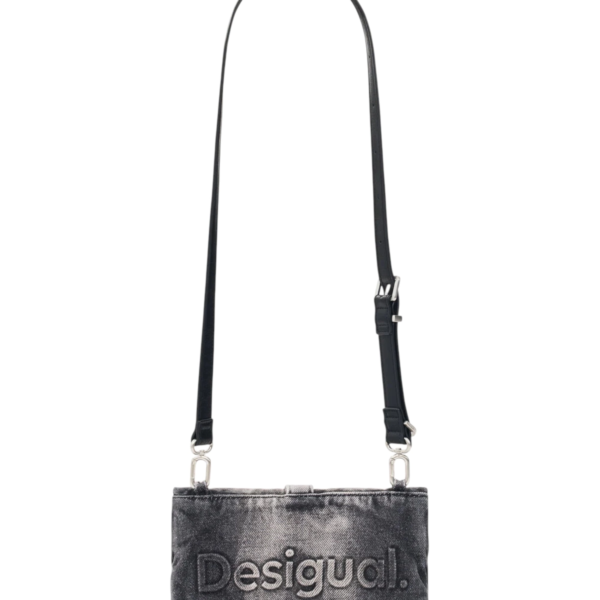 Desigual - Γυναικεία Τσάντα Ώμου Half Logo Denim 26WAYD01-2070 Μαύρο 26WAYD01-2070
