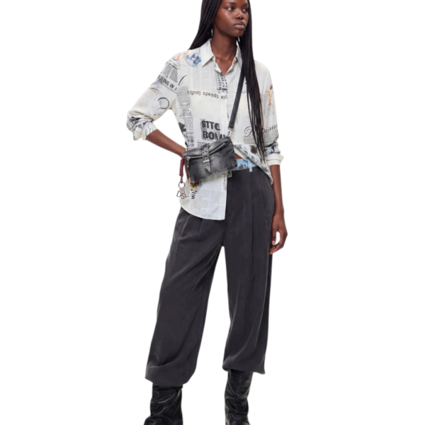 Desigual - Γυναικεία Τσάντα Ώμου Half Logo Denim 26WAYD01-2070 Μαύρο 26WAYD01-2070