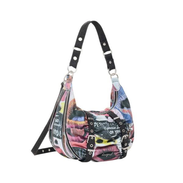 Desigual - Γυναικεία Τσάντα Ώμου Scratched Blue Calgary 26WAXA31-5016 Πολύχρωμο 26WAXA31-5016