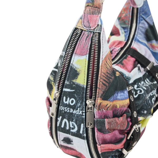 Desigual - Γυναικεία Τσάντα Ώμου Scratched Blue Calgary 26WAXA31-5016 Πολύχρωμο 26WAXA31-5016