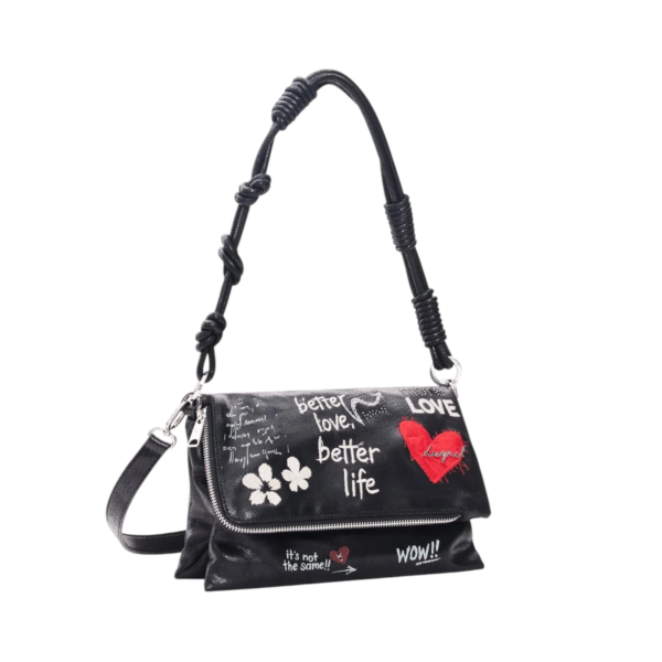 Desigual - Γυναικεία Τσάντα Ώμου Wow Murano 26WAXP39-2000 Μαύρο 26WAXP39-2000