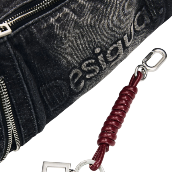 Desigual - Γυναικεία Τσάντα Ώμου/ Χιαστί Half Logo Denim Zarauz 26WAXD07-2070 Μαύρο 26WAXD07-2070