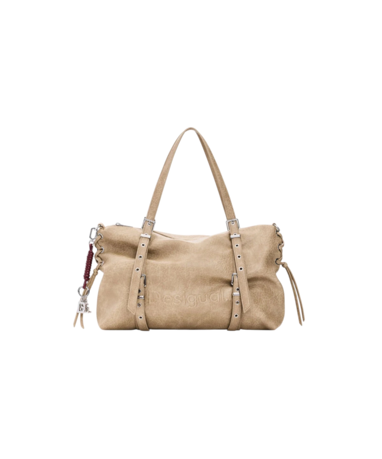Desigual - Γυναικεία Τσάντα Ώμου / Χιαστί Half Logo Lanuza 26WAXP49-1008 Μπεζ