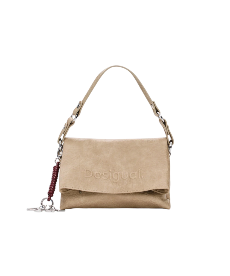 Desigual - Γυναικεία Τσάντα Ώμου / Χιαστί Half Logo Venecia 4.0 26WAXP51-1008 Μπεζ
