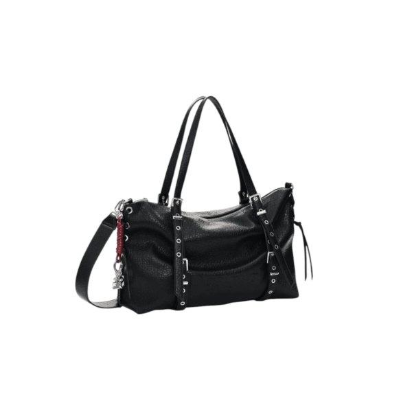Desigual - Γυναικεία Τσάντα Ώμου/ Χιαστί Lanuza Half Logo 26WAXP06-2000 Μαύρο 26WAXP06-2000