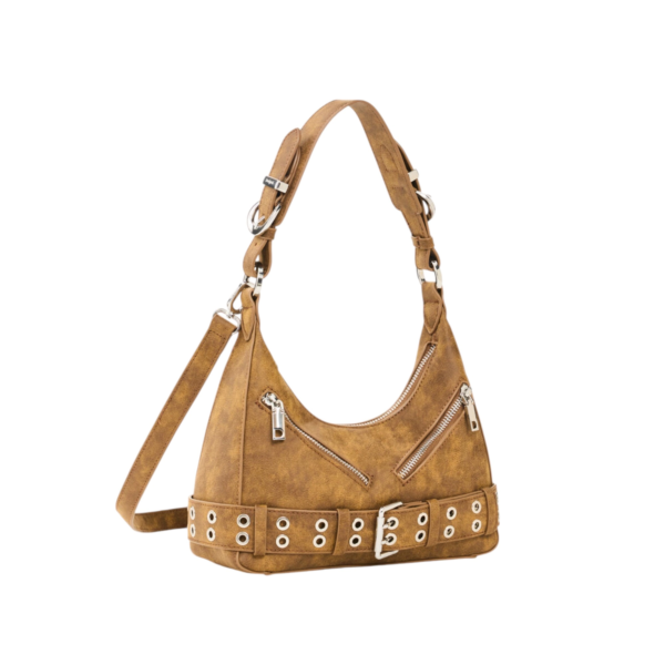 Desigual - Γυναικεία Τσάντα Ώμου / Χιαστί Valentine 26WAXP68-6011 Κάμελ 26WAXP68-6011