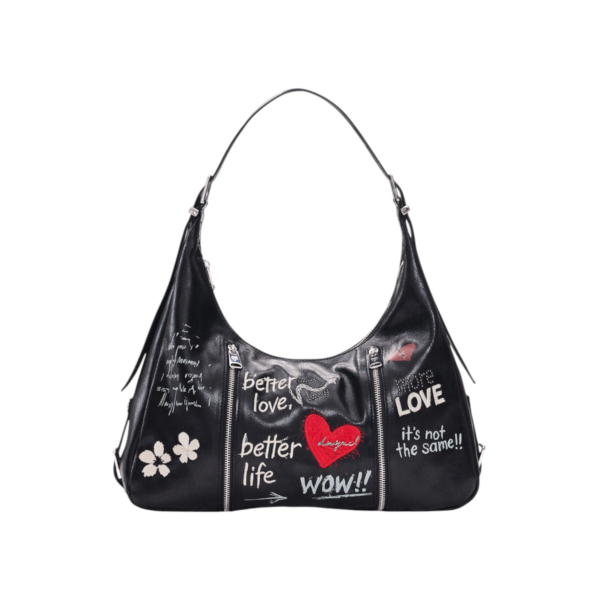 Desigual - Γυναικεία Τσάντα Ώμου/ Χιαστί Wow Heaven Maxi 26WAXPA3-2000 Μαύρο