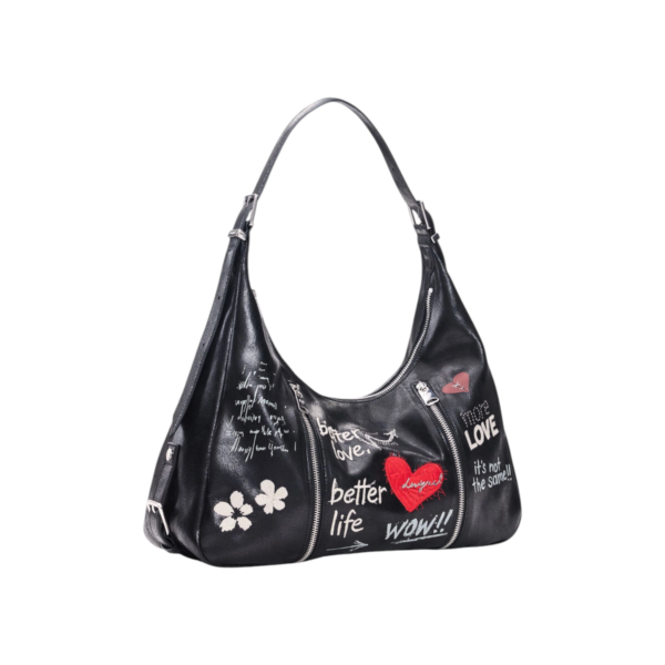 Desigual - Γυναικεία Τσάντα Ώμου/ Χιαστί Wow Heaven Maxi 26WAXPA3-2000 Μαύρο 26WAXPA3-2000