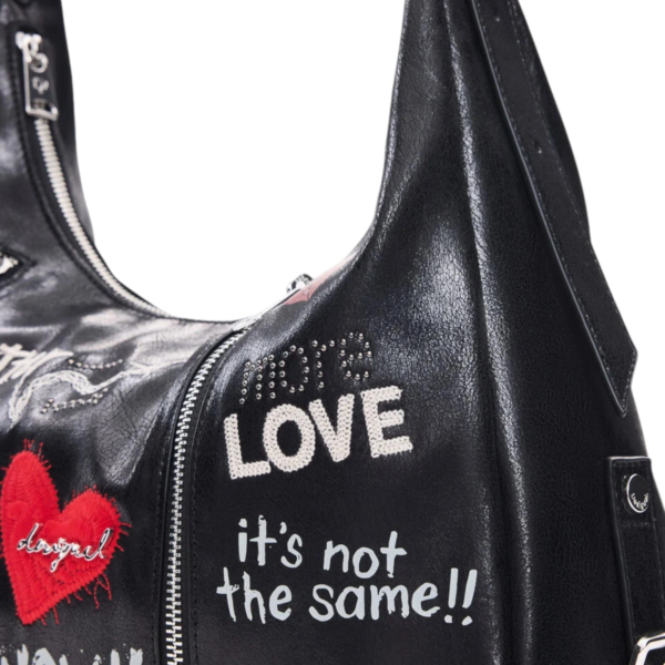 Desigual - Γυναικεία Τσάντα Ώμου/ Χιαστί Wow Heaven Maxi 26WAXPA3-2000 Μαύρο 26WAXPA3-2000