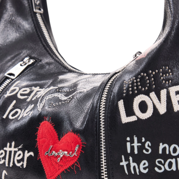 Desigual - Γυναικεία Τσάντα Ώμου/ Χιαστί Wow Heaven Maxi 26WAXPA3-2000 Μαύρο 26WAXPA3-2000