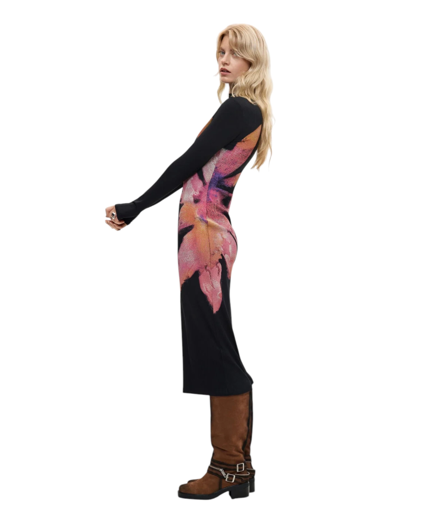 Desigual – Γυναικείο Midi Πλεκτό Φόρεμα Sevilla 26WWVK25-2000 Μαύρο με Σχέδια (3) Desigual - Γυναικείο Midi Πλεκτό Φόρεμα Sevilla 26WWVK25-2000 Μαύρο με Σχέδια 26WWVK25-2000