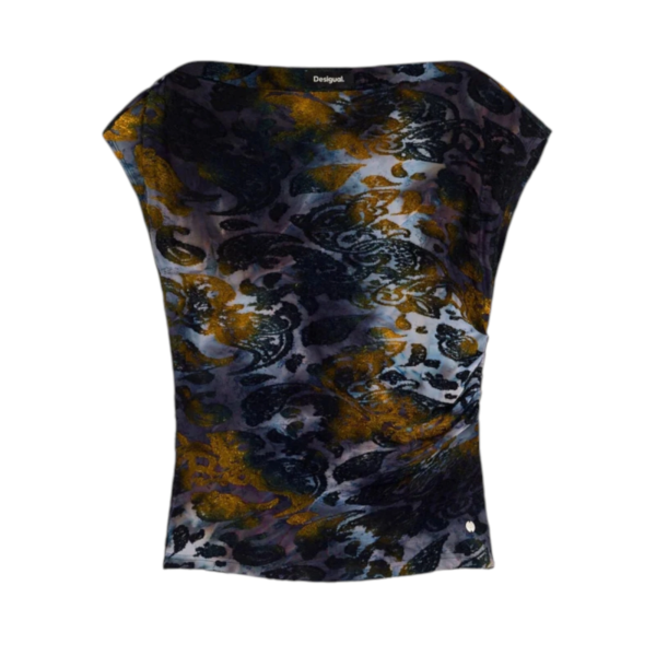Desigual -Γυναικείο Ασύμμετρο Πλεκτό Τοπ Dublin 26WWTK27-5031 Πολύχρωμο 26WWTK27-5031