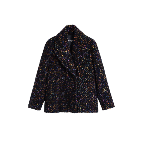Desigual - Γυναικείο Ημίπαλτο Bottone 26WWEW21-2000 Μαύρο 26WWEW21-2000