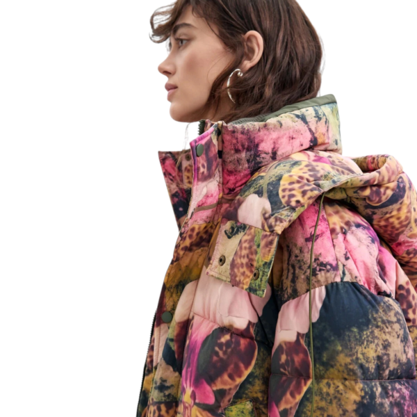 Desigual - Γυναικείο Κοντό Φουσκωτό Μπουφάν Orchid Lacroix 26WWEW04-3021 Πολύχρωμο 26WWEW04-3021