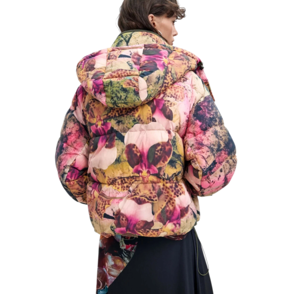 Desigual - Γυναικείο Κοντό Φουσκωτό Μπουφάν Orchid Lacroix 26WWEW04-3021 Πολύχρωμο 26WWEW04-3021