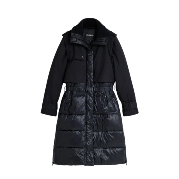 Desigual - Γυναικείο Μακρύ Μπουφάν Marina 26WWEW35-2000 Μαύρο 26WWEW35-2000