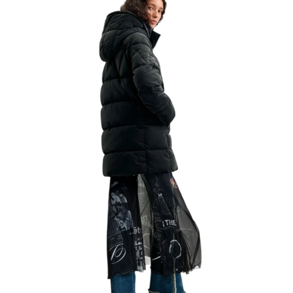 Desigual - Γυναικείο Μακρύ Φουσκωτό Μπουφάν Priscilla 26WWEW54-2000 Μαύρο 26WWEW54-2000